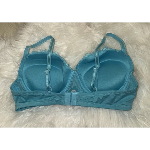 Jezebel 2915 Push Up Balconette Bra Underwire Lace Womens 36C Green - Picture 4 of 6